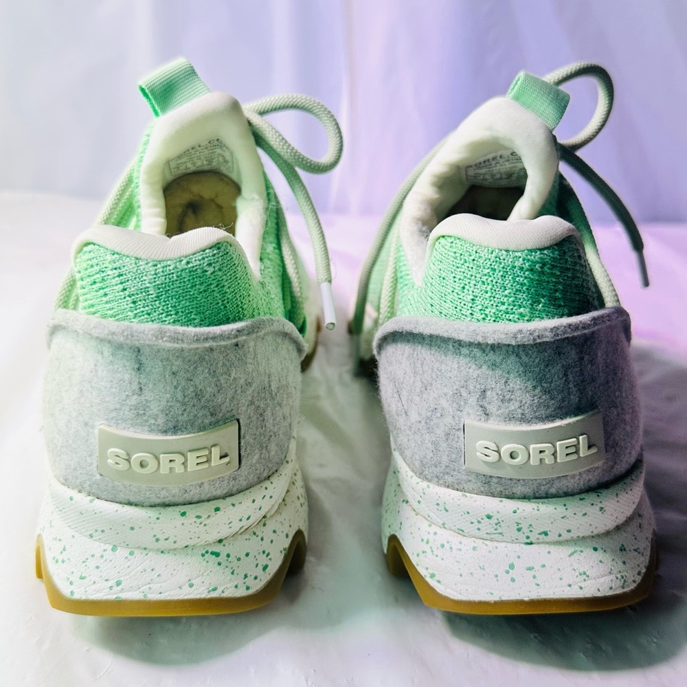 Sorel Mint Green Knit Lace-Up Athletic Sneakers - Picture 8 of 11